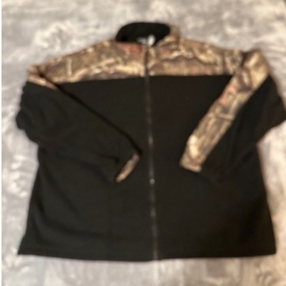 Mossy Oak Break Up Infinity Camo Fleece Jacket Full Zip Men's 2XL Long Sleeve - Picture 2 of 8